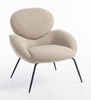 FOTEL HR2045 LATTE BARANEK CZARNA PODSTAWA