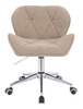 FOTEL HR111K LATTE BARANEK CHROMOWANA PODSTAWA