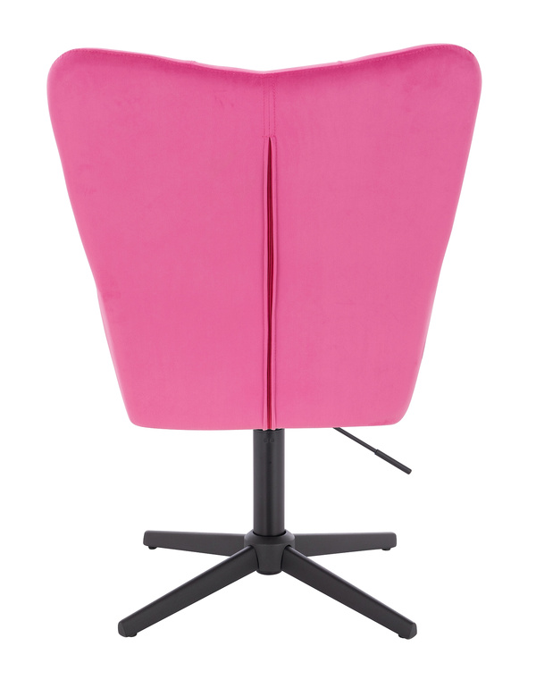 FOTEL HR650CROSS MALINOWY WELUR CZARNA PODSTAWA
