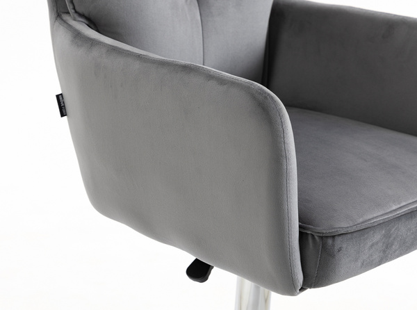 HOKER HR250W GRAFITOWY WELUR  CHROMOWANA PODSTAWA