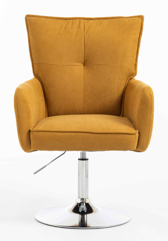 HOKER HR250N ŻÓŁTY CURRY PREMIUM CORD SZTRUKS CHROMOWANA PODSTAWA