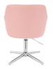 FOTEL HR190CROSS RÓŻOWY CHROMOWANA PODSTAWA