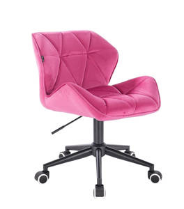 FOTEL HR111K MALINOWY WELUR CZARNA PODSTAWA