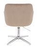 FOTEL HR190CROSS LATTE WELUR CHROMOWANA PODSTAWA