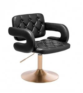 HOKER HR8403N CZARNA SKÓRA ZŁOTA PODSTAWA