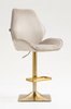 FOTEL HR350KW LATTE WELUR ZŁOTA PODSTAWA