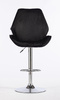 FOTEL HR350W CZARNY WELUR CHROMOWANA PODSTAWA