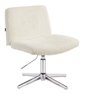 HOKER HR150CROSS BIAŁY SZTRUKS CHROMOWANA PODSTAWA