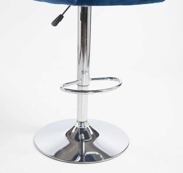 HOKER HR2055W CIEMNE MORZE WELUR CHROMOWANA PODSTAWA