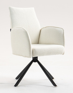 FOTEL HR280 KREMOWY BARANEK CZARNY PAJĄK