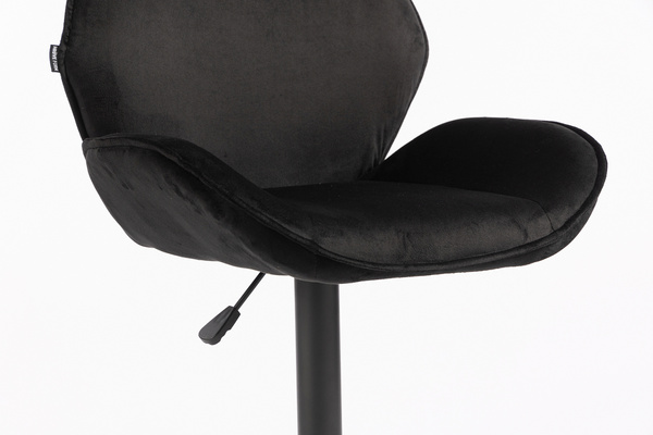 FOTEL HR350KW CZARNY WELUR CZARNA PODSTAWA