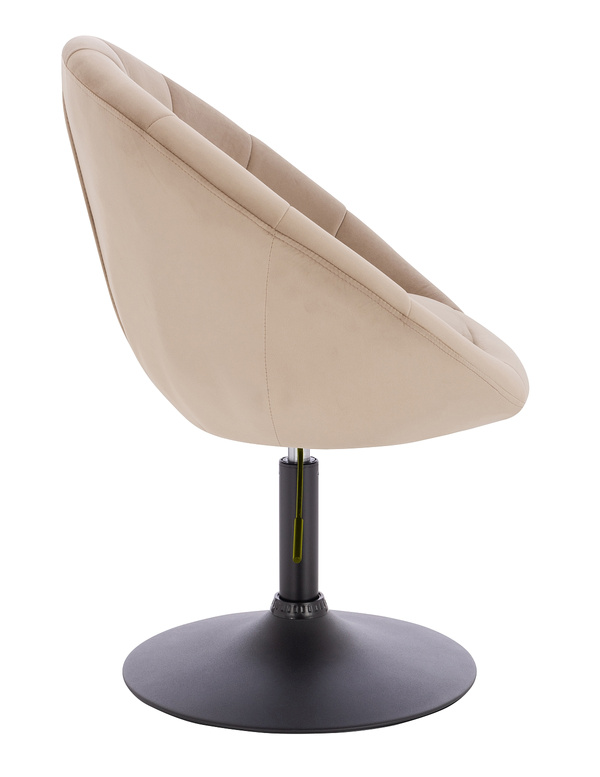 FOTEL HR8516CN LATTE WELUR CZARNA PODSTAWA