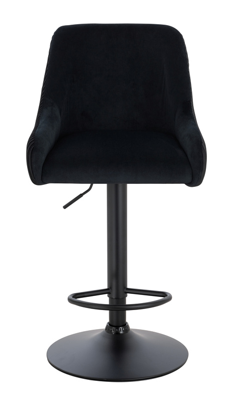 FOTEL HR920W CZARNY WELUR CZARNA PODSTAWA