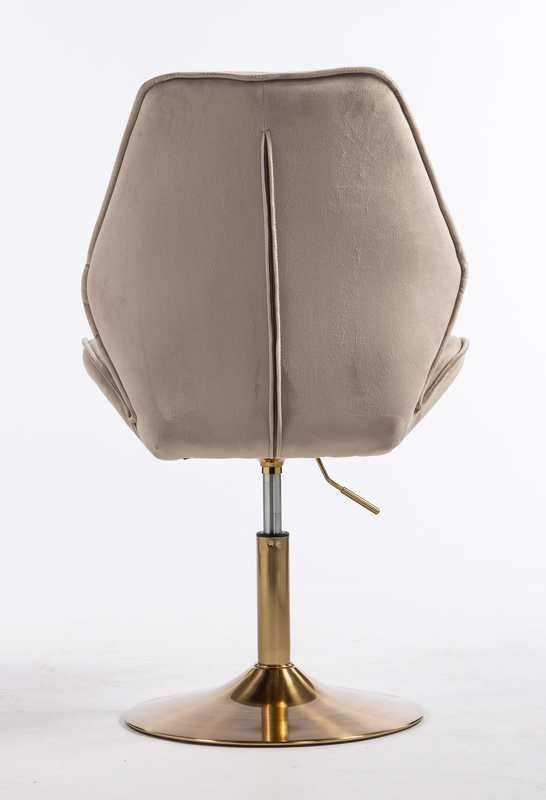 FOTEL HR350N LATTE WELUR ZŁOTA PODSTAWA