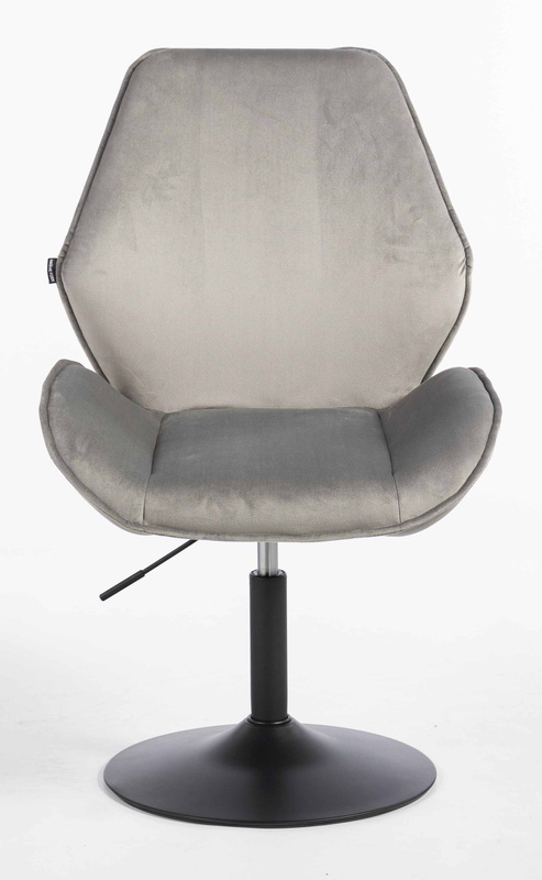 FOTEL HR350N STALOWY WELUR CZARNA PODSTAWA