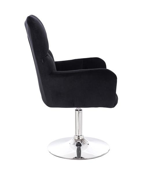 FOTEL HR650N CZARNY WELUR