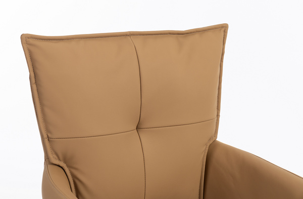 HOKER HR250N KARMELOWY EKOSKÓRA PREMIUM SOFT CZARNA PODSTAWA