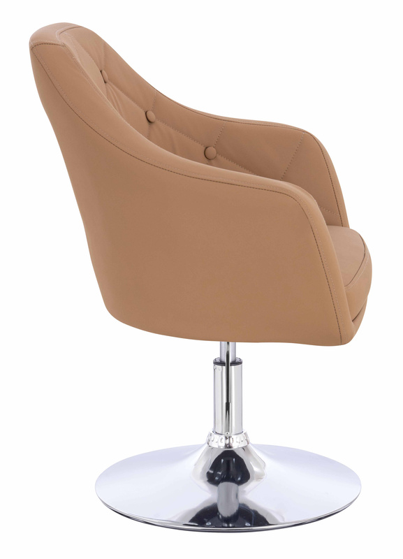 HOKER HR831N KARMELOWY EKOSKÓRA PREMIUM SOFT CHROMOWANA PODSTAWA