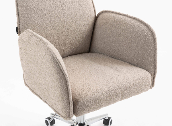 FOTEL HR280K LATTE BARANEK CHROMOWANA PODSTAWA