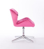 FOTEL HR111CROSS MALINOWY WELUR