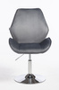 FOTEL HR350N GRAFITOWY WELUR CHROMOWANA PODSTAWA