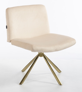 HOKER HR150 PAJĄK KREMOWY WELUR  ZŁOTA PODSTAWA