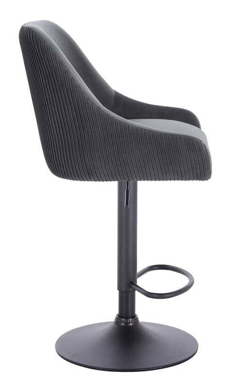 FOTEL HR920W GRAFITOWY WELUR CZARNA PODSTAWA