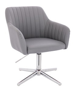 FOTEL HR190CROSS SZARY CHROMOWANA PODSTAWA