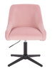 FOTEL HR920CROSS PUDROWY RÓŻ WELUR CZARNA PODSTAWA