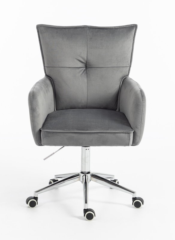 HOKER HR250K GRAFITOWY WELUR  CHROMOWANA PODSTAWA