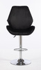 FOTEL HR350W CZARNY WELUR CHROMOWANA PODSTAWA