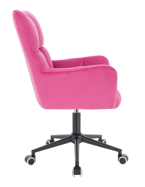 FOTEL HR650K MALINOWY WELUR CZARNA PODSTAWA