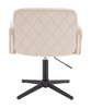 FOTEL HR802CROSS KREMOWY WELUR CZARNA PODSTAWA