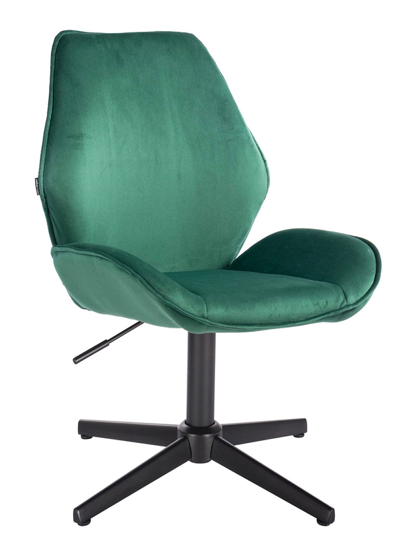 FOTEL HR350CROSS BUTELKOWA ZIELEŃ WELUR CZARNA PODSTAWA