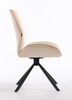 FOTEL HR350 PAJĄK KREMOWY WELUR CZARNA PODSTAWA