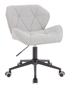 FOTEL HR111K SZARY BARANEK CZARNA PODSTAWA