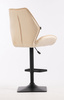 FOTEL HR350KW KREMOWY WELUR CZARNA PODSTAWA