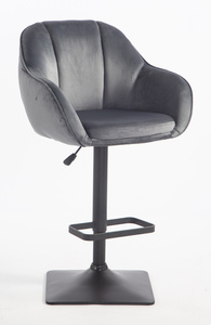 HOKER HR2055KW GRAFITOWY WELUR CZARNA PODSTAWA