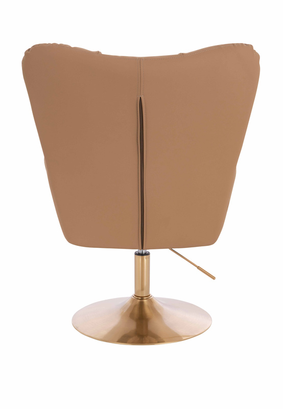 HOKER HR650N KARMELOWY EKOSKÓRA PREMIUM SOFT ZŁOTA PODSTAWA