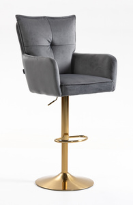 HOKER HR250W GRAFITOWY WELUR  ZŁOTA PODSTAWA