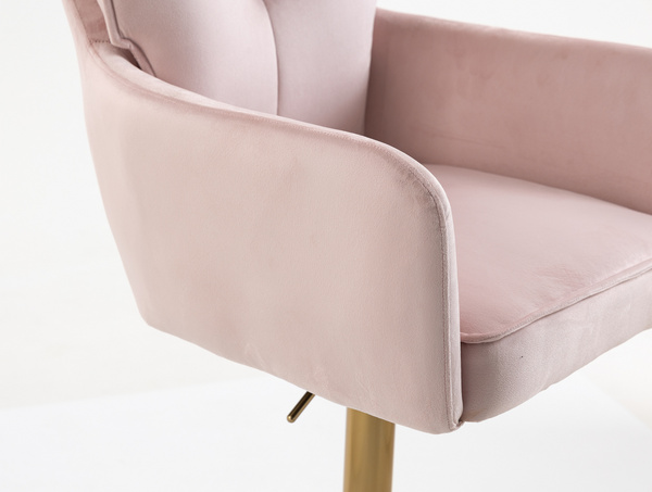 HOKER HR250W PUDROWY RÓŻ WELUR  ZŁOTA PODSTAWA