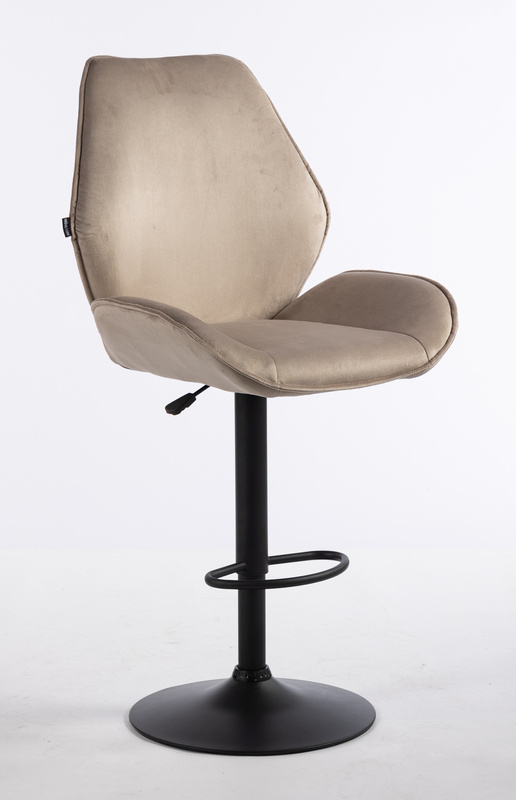 FOTEL HR350W LATTE WELUR CZARNA PODSTAWA