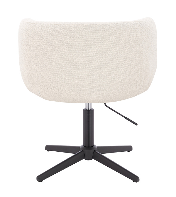 FOTEL HR333CROSS KREMOWY BARANEK CZARNA PODSTAWA