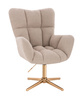 FOTEL HR650CROSS LATTE BARANEK ZŁOTA PODSTAWA