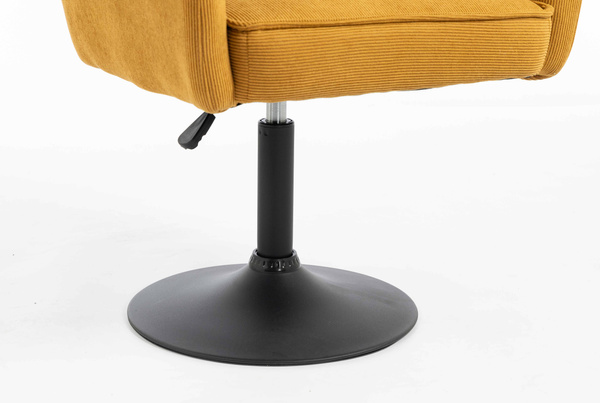 HOKER HR250N ŻÓŁTY CURRY PREMIUM CORD SZTRUKS CZARNA PODSTAWA