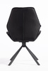 FOTEL HR350 PAJĄK CZARNY WELUR CZARNA PODSTAWA