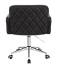 FOTEL HR802K CZARNY CHROMOWANA PODSTAWA