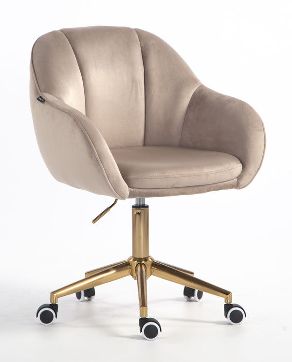 HOKER HR2055K LATTE WELUR ZŁOTA PODSTAWA