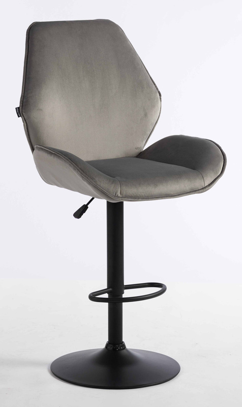 FOTEL HR350W STALOWY WELUR CZARNA PODSTAWA