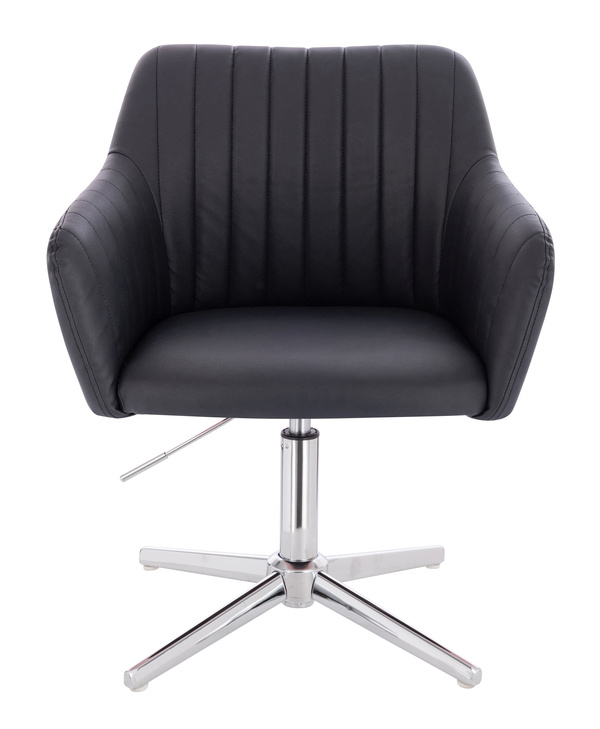 FOTEL HR190CROSS CZARNY CHROMOWANA PODSTAWA